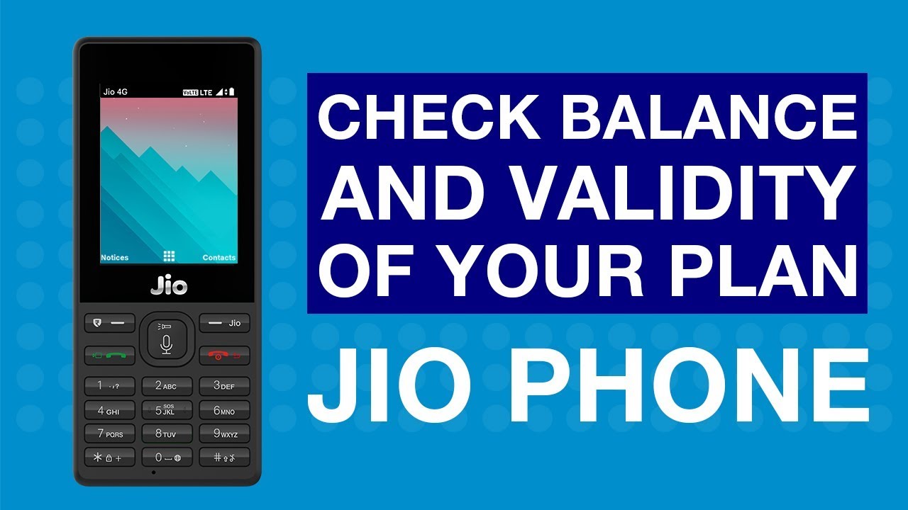 Jio balance check